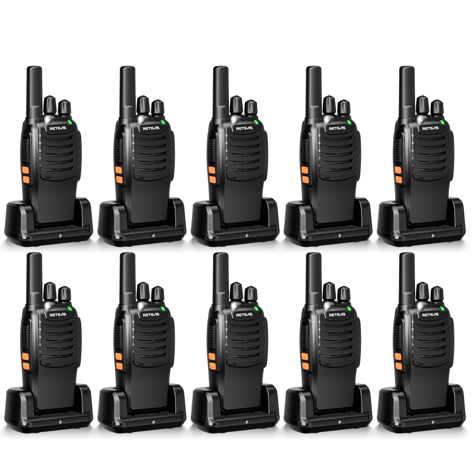Retevis H777 Two Way Radio Long Range for Adults(10 Pack) | for Business and Sch