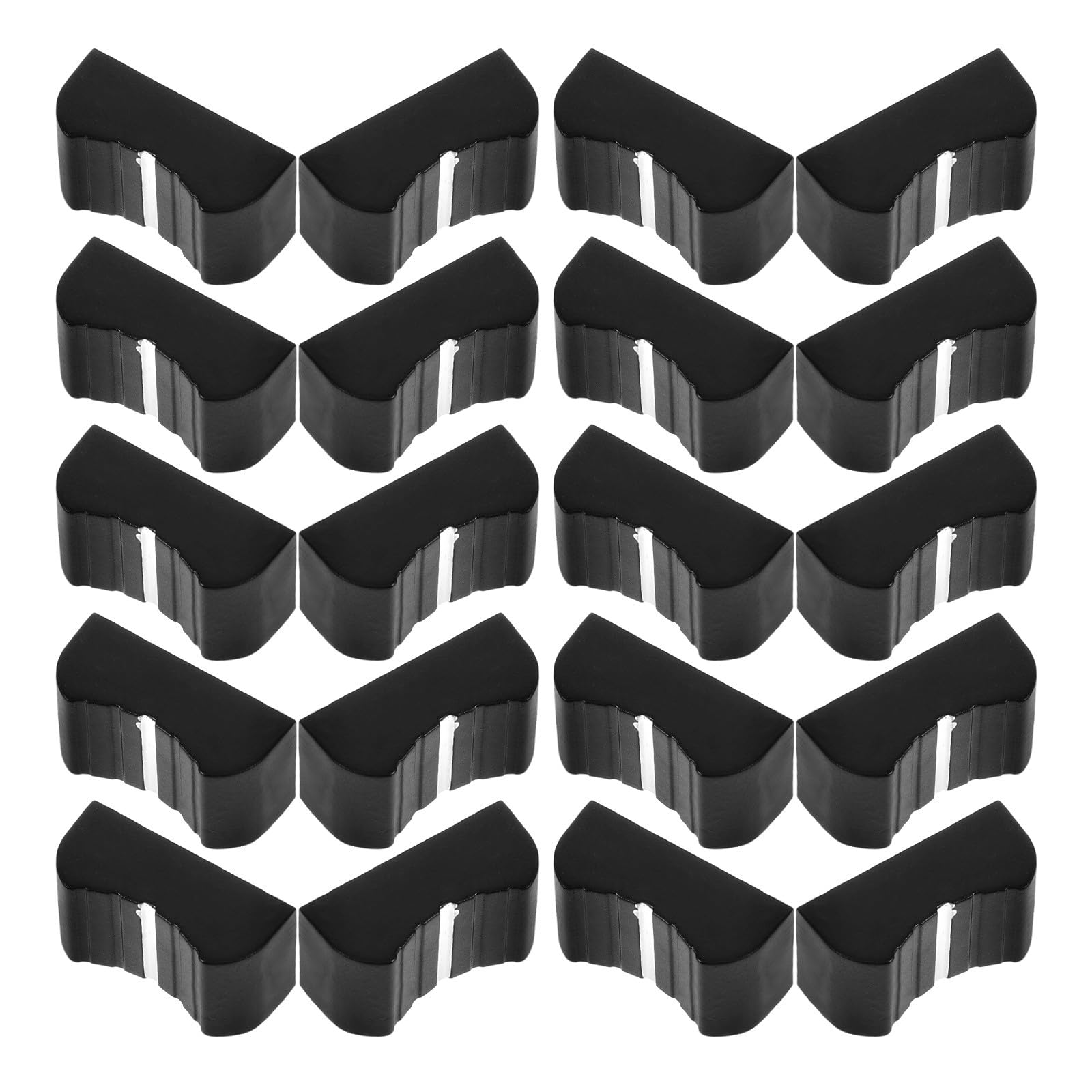 20pcs Black Fader Caps for Console Mixer Slider Knobs