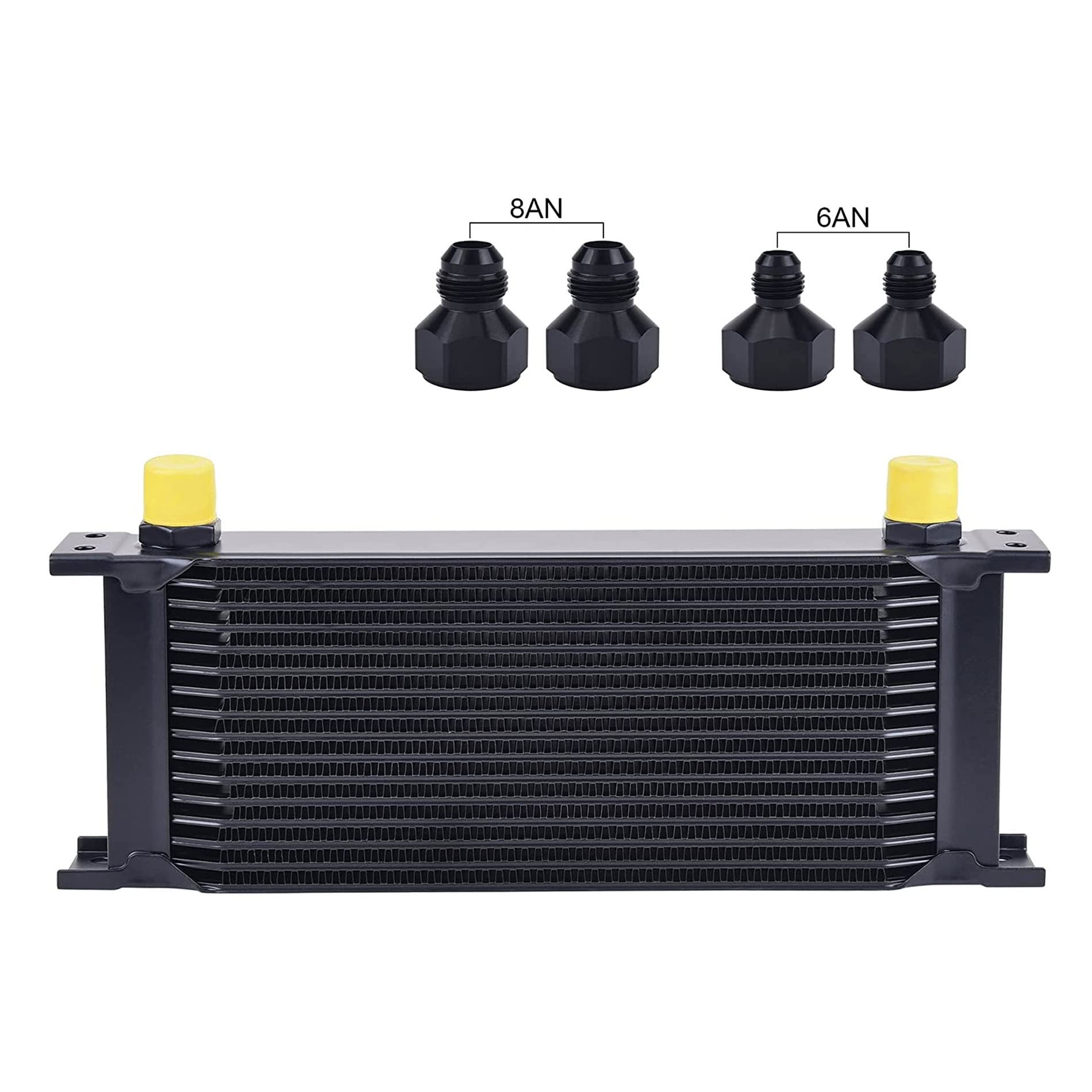 EVIL ENERGY 16 Row Oil Cooler, 10AN Stacked Plate Transmission Engine Cooler Uni