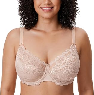 DELIMIRA Women's Lace Underwire Bra