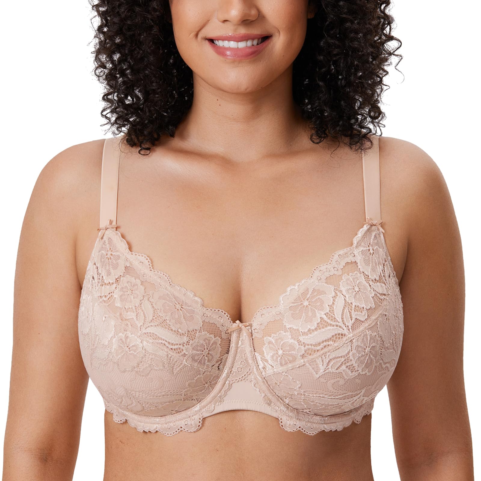 DELIMIRA Women's Lace Underwire Bra