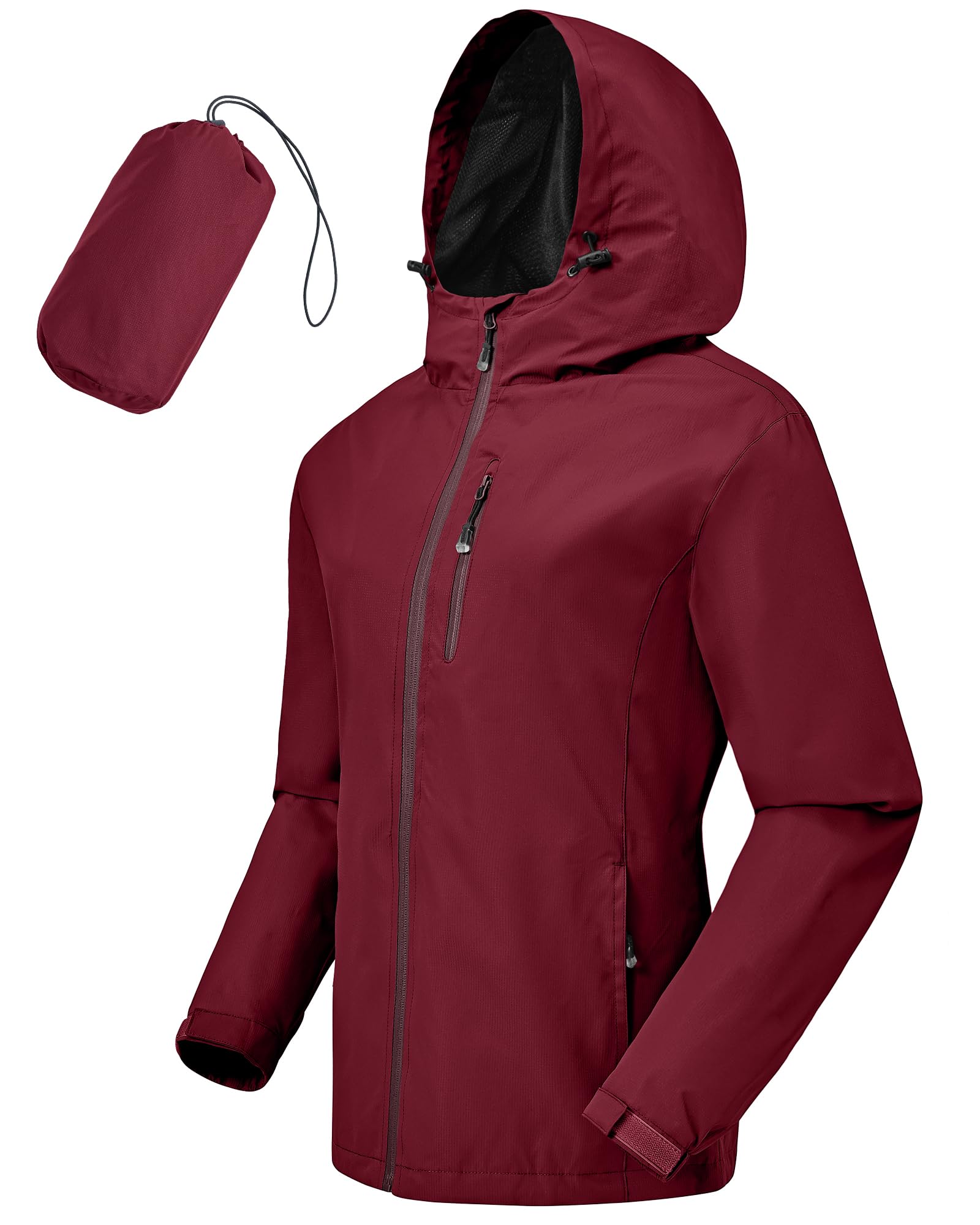 Tyhengta Rain Jacket Women Waterproof Packable Lightweight Raincoat Hooded Outdo