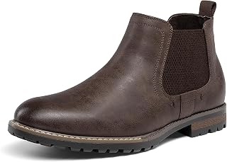 Bruno Marc Men's Chelsea Boots Waterproof Ankle Boots Elastic Outdoor Vintage Ankle Boot Classic Ankle Boots Leather