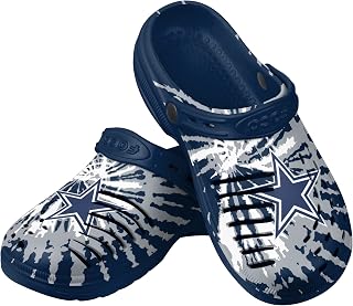 FOCO Mens NFL Team Logo Tie-dye Garden Water Sandals Shoes Slipper Clogs with Strap