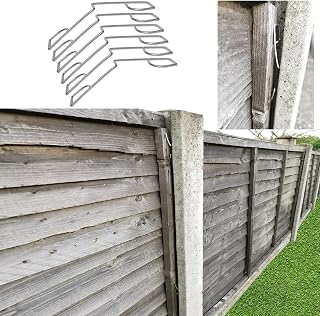 Fence Panel Grips Clips Stop Rattling 48 Pcs for 12 Fences Garden Wind Protector - Storm Proof Security Clips - Anti-Rattle Banging in Wind, Stainless Steel Anti-Noise Springs for Wooden Panels (48)
