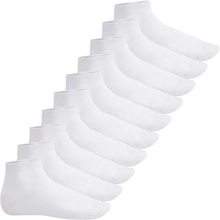 Footstar - Women's and Men's - Sneak It! Celodoro Short Shaft Trainer Socks - 10 Pairs in Trendy Colours - Sizes 3-15.