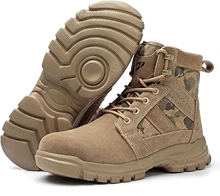 USOR Steel Toe Safety Boots Toe Cap Work Shoes for Men Women Resistant Lightweight Safety Shoes Work Sneakers Comfortable Puncture Resistant Work Boots for Industrial Construction
