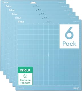 Cricut LightGrip Cutting Mat Pack (6 Count, 12in x 12in) | For Explore &amp; Maker Machines - Ideal for standard paper, Light Cardstock &amp; more