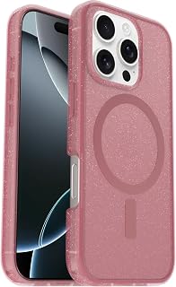 OtterBox Symmetry Series Clear MagSafe Case for iPhone 16 Pro, Shockproof, Drop Proof, Protective Thin Case, 3X Tested to Military Standard, Clear/Pink