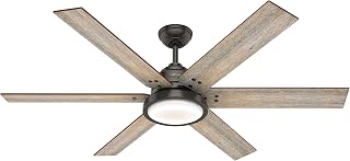 Hunter Fan 60 inch Casual Noble Bronze Indoor Ceiling Fan with Light Kit (Renewed)