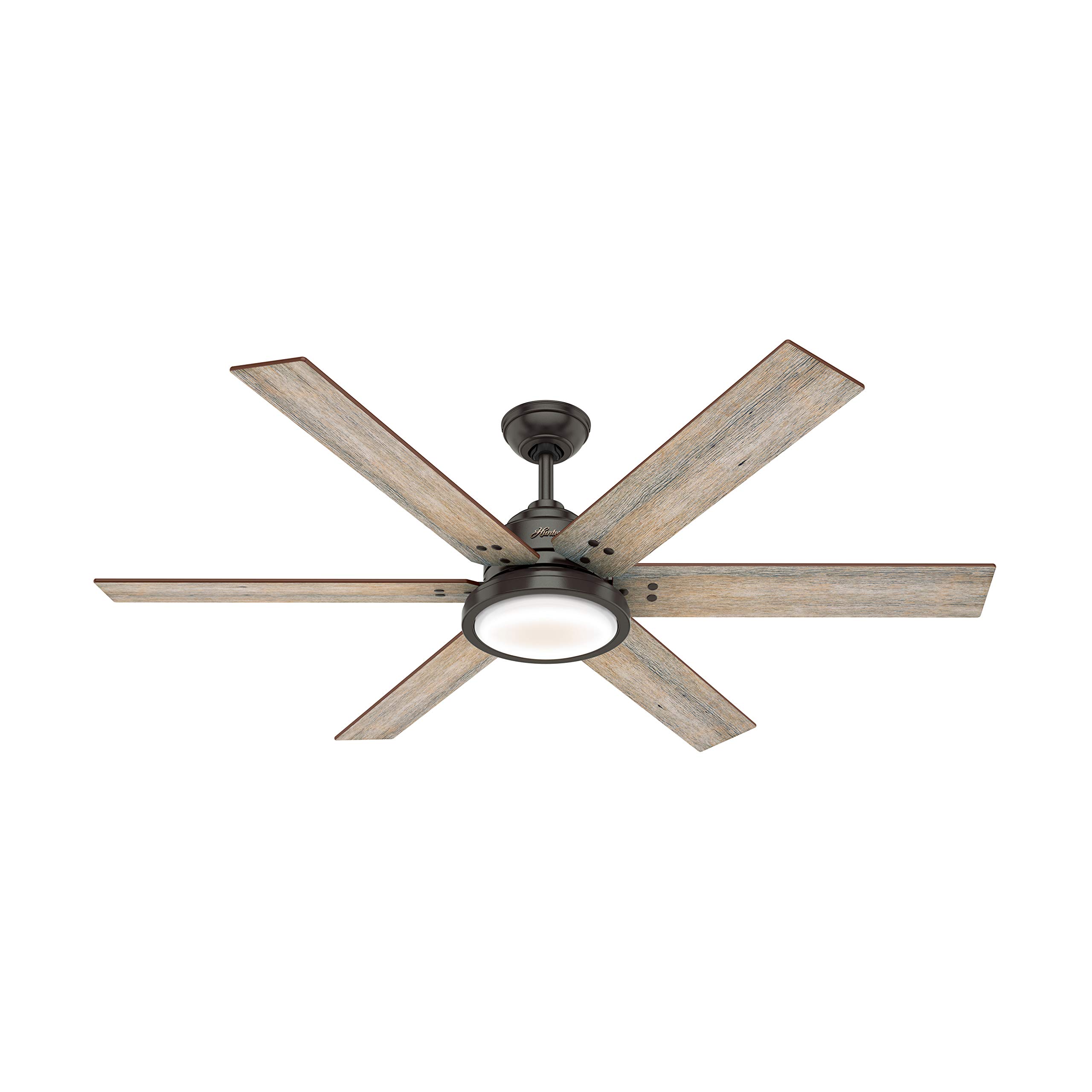 Hunter Fan 60 inch Casual Noble Bronze Indoor Ceiling Fan with Light Kit (Renewe