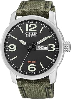 Citizen BM8470-11EE Men's Wristwatch, Nylon Strap, Green [Germany]
