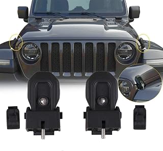 Hood Latches for 2025 2024 2023 2022 2021 2020 2019 2018 Jeep Wrangler JL Jeep Gladiator JT Anti-Theft Hood Lock Catch Latches Accessories 2Door 4Door 2pcs