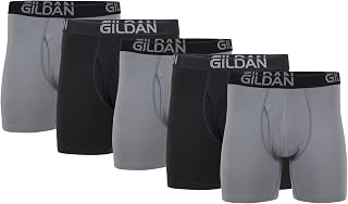 Gildan Pack of 5 Men's Stretch Cotton Boxer Shorts
