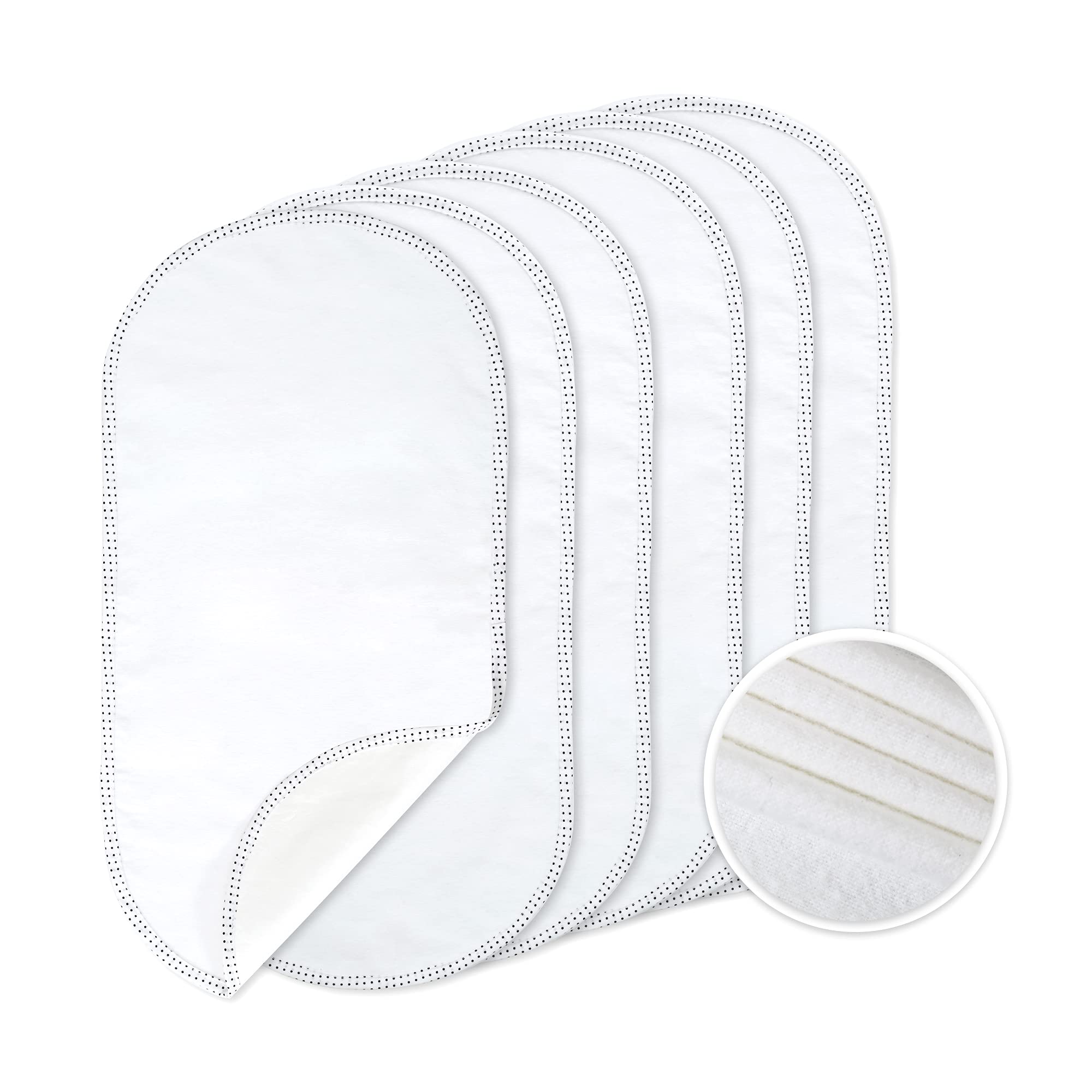 TILLYOU Waterproof Changing Pad Liners 6 Pack, 100% Cotton Reusable Cloth Diaper