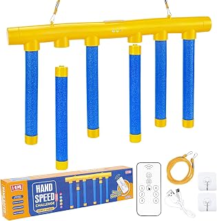 Reflex Drop Sticks Game, 3 Speeds & Solo, Reaction Play Toy for Party | Hand-Eye Coordination Toys, 6 Game Modes, Fun Party Game with Controller & Voice Prompts for Kids, Adults & Family Gatherings