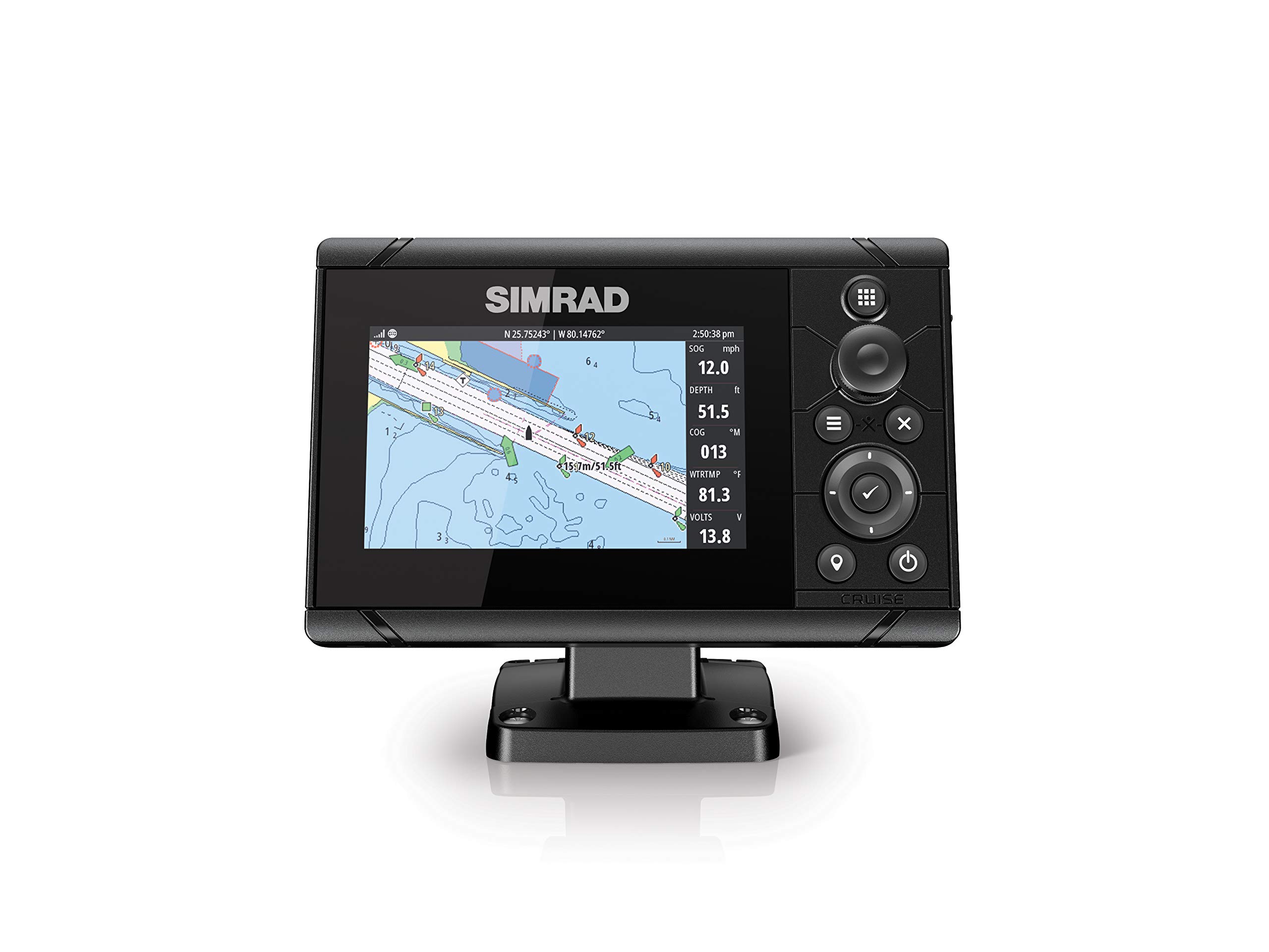 Simrad Cruise 5-5-inch GPS Chartplotter with 83/200 Transducer Preloaded C-MAP U