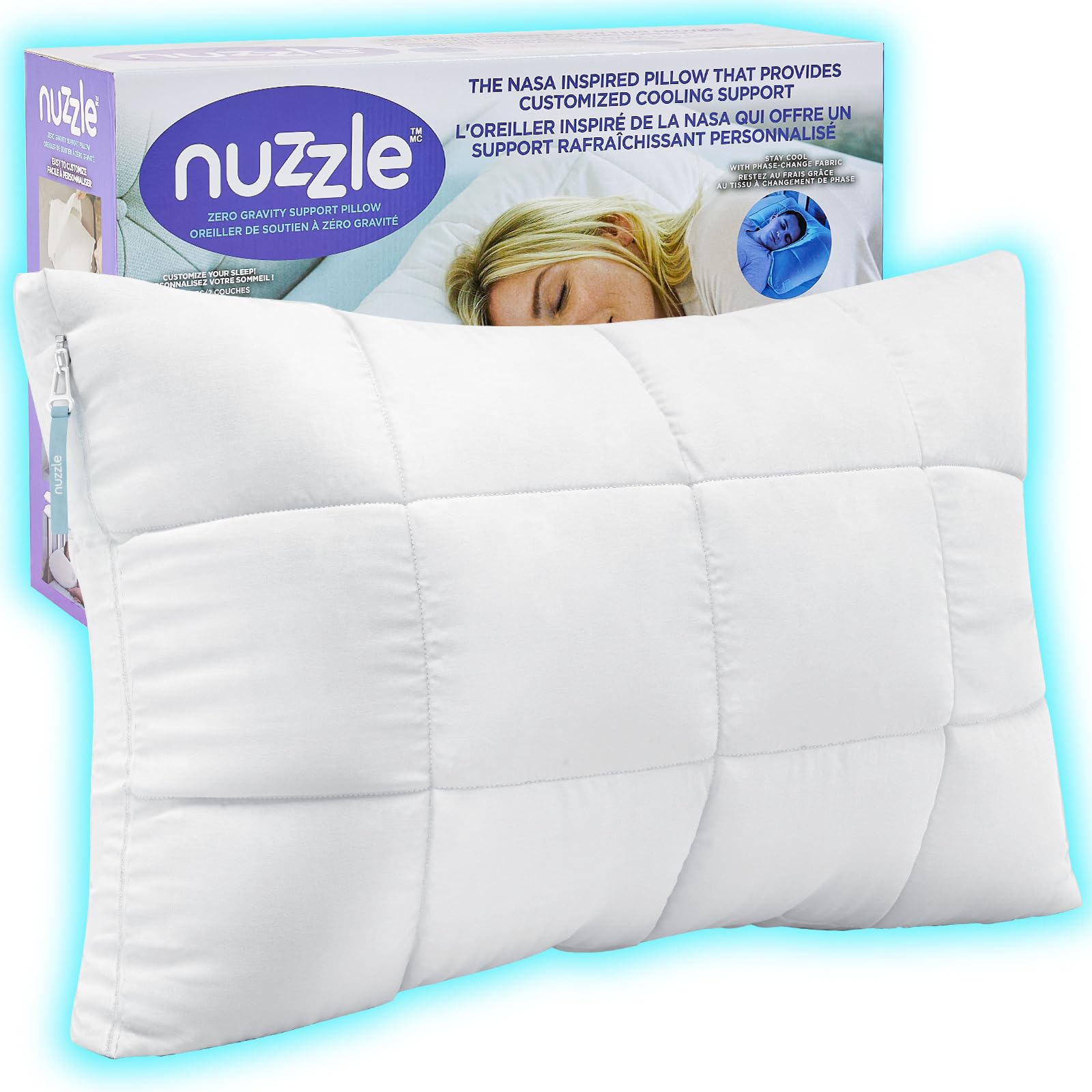 Nuzzle Pillow Standard Adjustable Neck Pillow,Soft Luxury Hotel Feel | Bed Pillo
