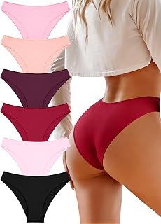 Cotton Underwear Womens Sexy Cheeky Bikini Panties Lingerie Outfits 6 pack