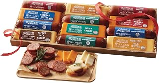 The Wisconsin Cheeseman 12-Star Lineup Meats and Cheeses, 3 lbs. 12 oz. | Gourmet Summer Sausage Meats & Cheeses Perfect for Charcuterie Boards, Holidays, and Thank You Gifts for Adults, Men, & Women