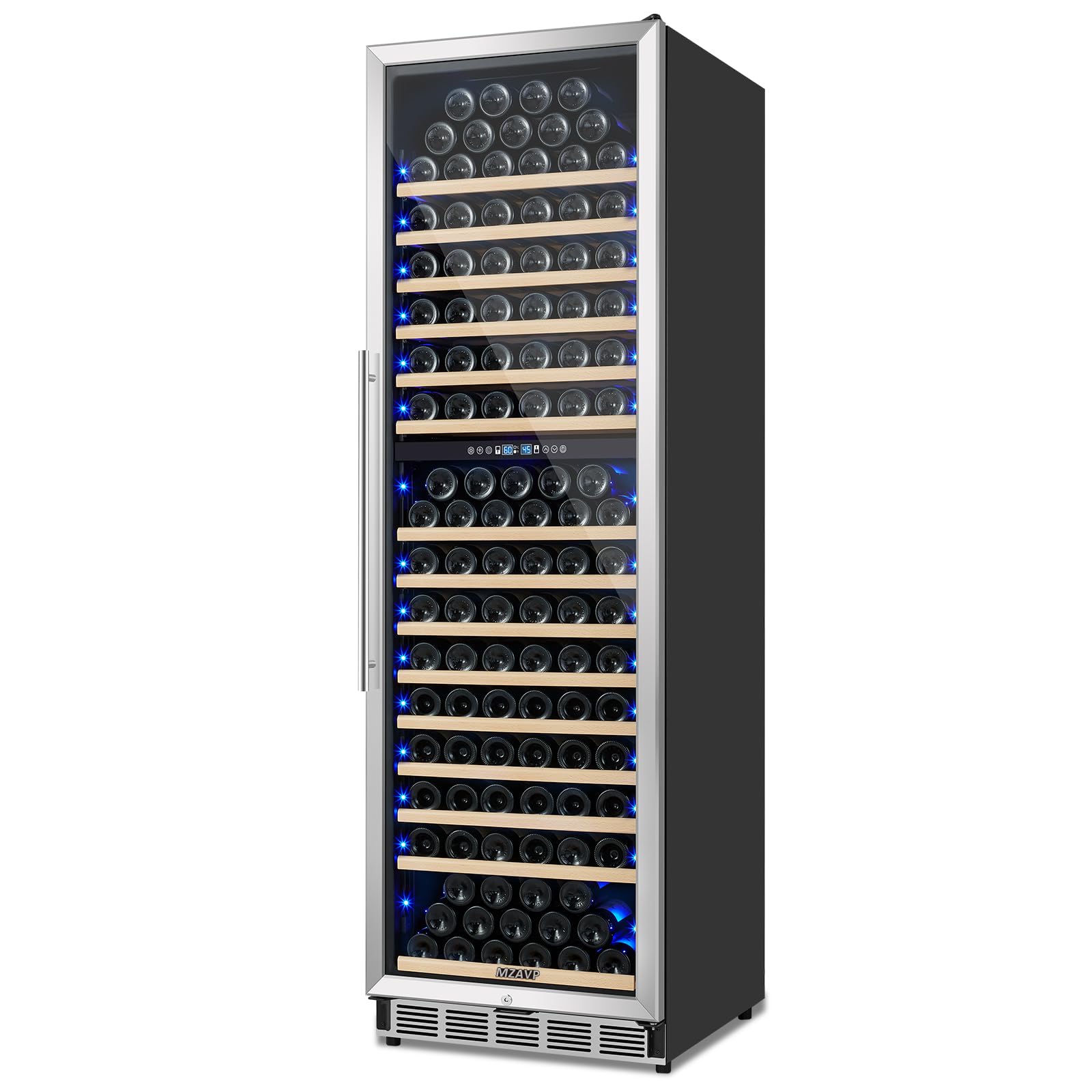 MZAVP 200 Bottle Wine Fridge Dual Zone, Wine Refrigerator 24 Inch Freestanding/B