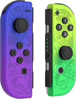 Controllers Compatible with Nintendo Switch, Wireless Replacement Switch Controllers, Left and Right Switch Gamepad Support Dual Vibration/Wake-up/Motion Control. (blue and green)