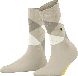 Burlington woman covent garden socks breathable sustainable eco friendly cotton thin flat seam toe area argyle pattern one size gift idea 1 pair