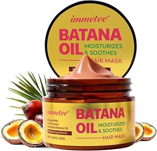 immetee Batana Oil Hair Treatment - Batana Oil Paste - Scalp Mask for Dry, Damaged Hair – Nourishing Hair Care for Men & Women - 4.23 oz/120g