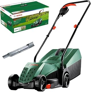 Bosch Corded Lawnmower EasyRotak 32-220 | Powerful 1200W motor & 32cm cut width; Incl. 31L grass box, bonus blade, and integrated grass combs for tidy edges