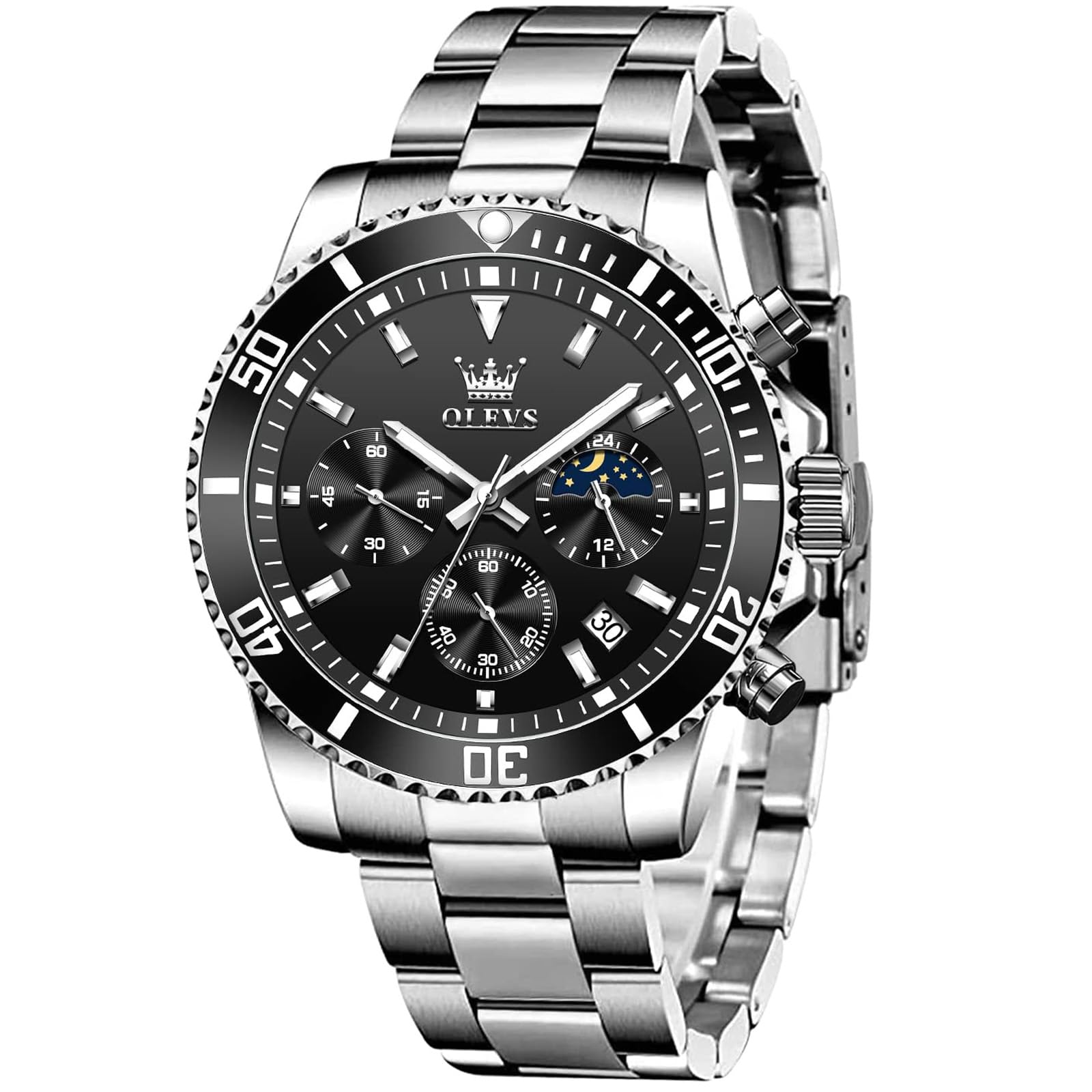 OLEVS Watches for Men Waterproof Luxury Analog Mens Watches Stainless Steel Busi