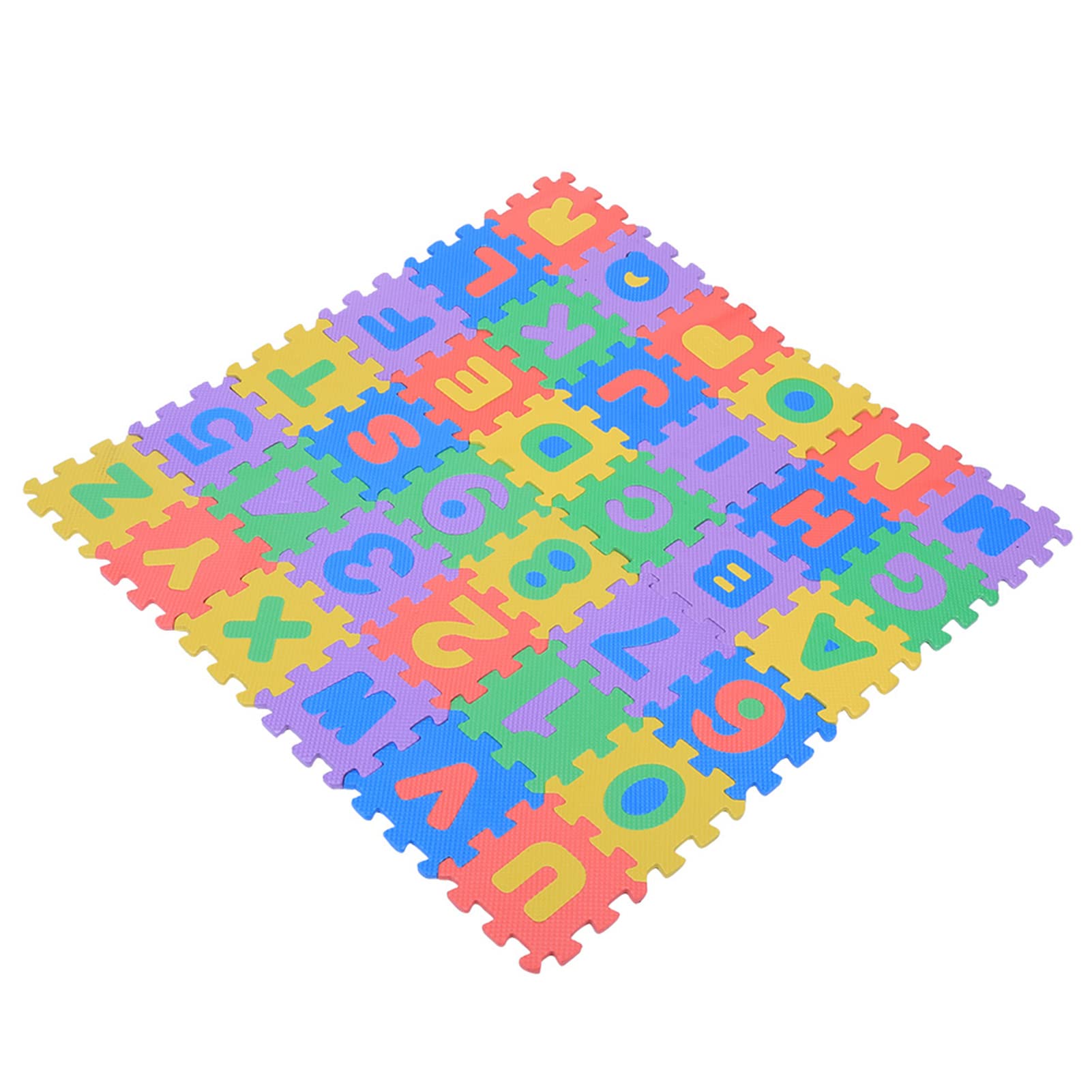 Jiawu 36-Piece EVA Foam Play Mat with Numbers and Letters | Soft Alphabet Floor 