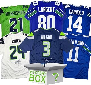 Autographed/Signed Seattle Football Jersey Mystery Box with PSA JSA or Beckett COA