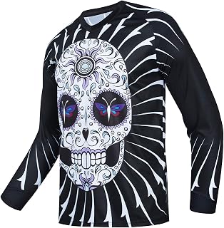JPOJPO Men's Cycling Jersey MTB Downhill Shirt Long Sleeve Motorcycle Breathable S-4XL