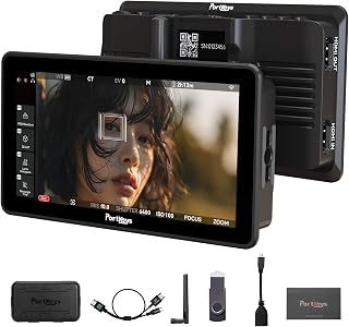 Portkeys LH5P III Camera Monitor 5.7" 2200nit LH5PIII Field Monitor Touch Focus Tracking Frame Log Stops 104% P3 Gamut 10-Bit 4K60P HDMI In/Out Metal Body Camera Control for S0NY CAN0N NIK0N PANAS0NIC