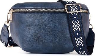 Roulens Borsa a Tracolla da Donna Alla Moda Marsupio in Pelle PU Morbida di Grande Capacità con Tracolla Larga Regolabile e Rimovibile