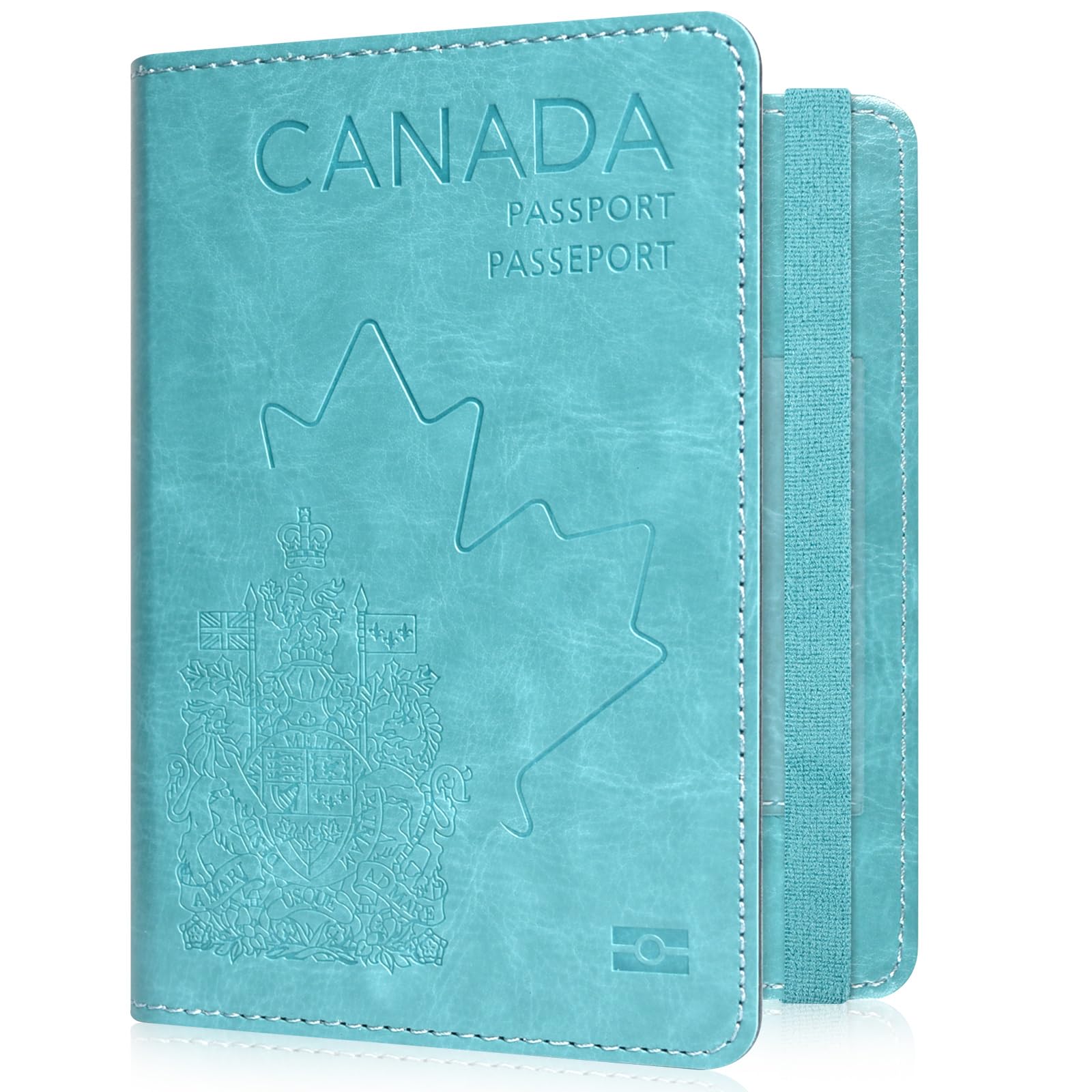 RSAquar Passport Holder for Women and Men, Premium Leather Travel Passport Walle
