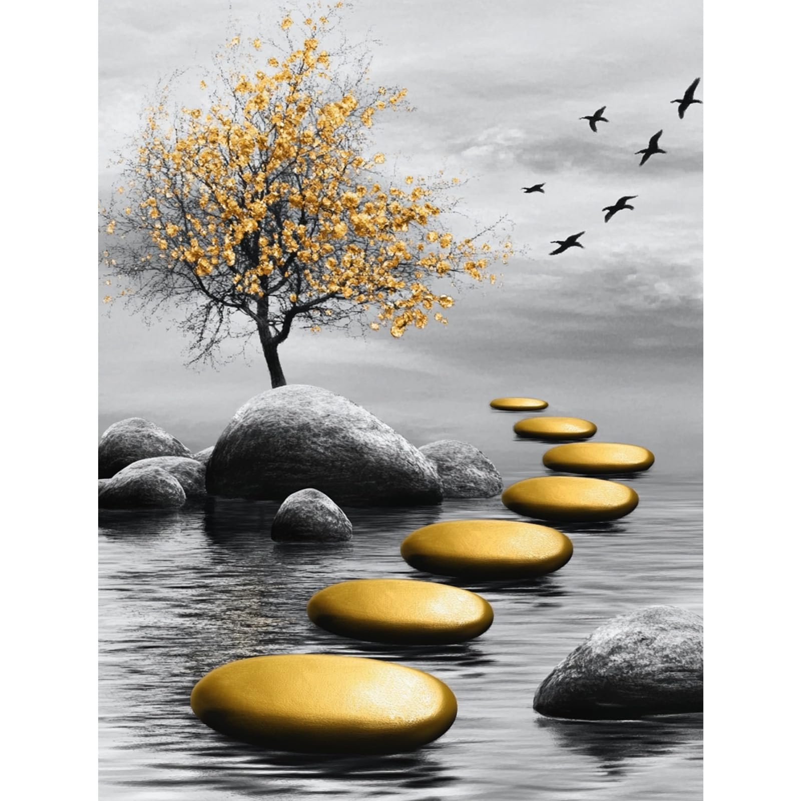 Miwixy Landscape Diamond Art Kits for Adults,Autumn Diamond Painting Kits,5D Ful