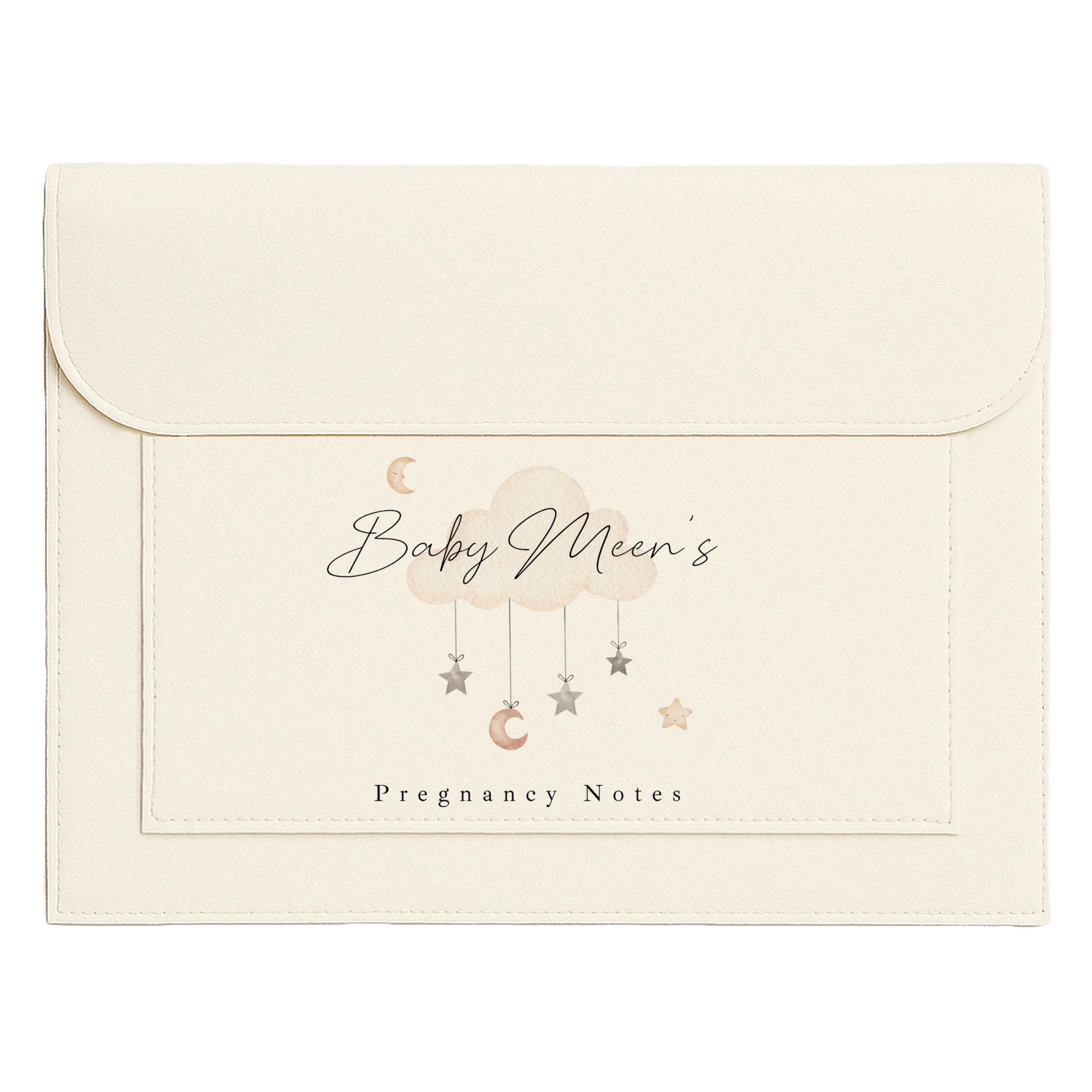 Personalised Clouds Stars Moon Handing Mobile Design Pregnancy/Maternity Notes D