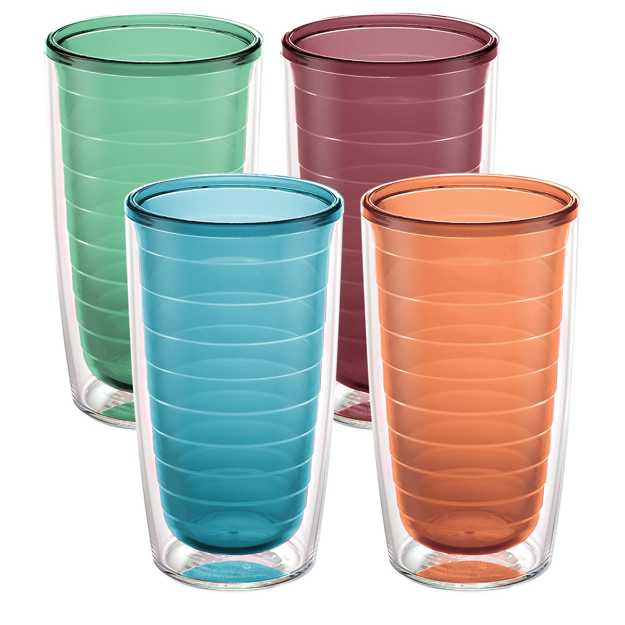 Tervis Clear & Colorful Tabletop Made in USA Double Walled Insulated Tumbler Tra