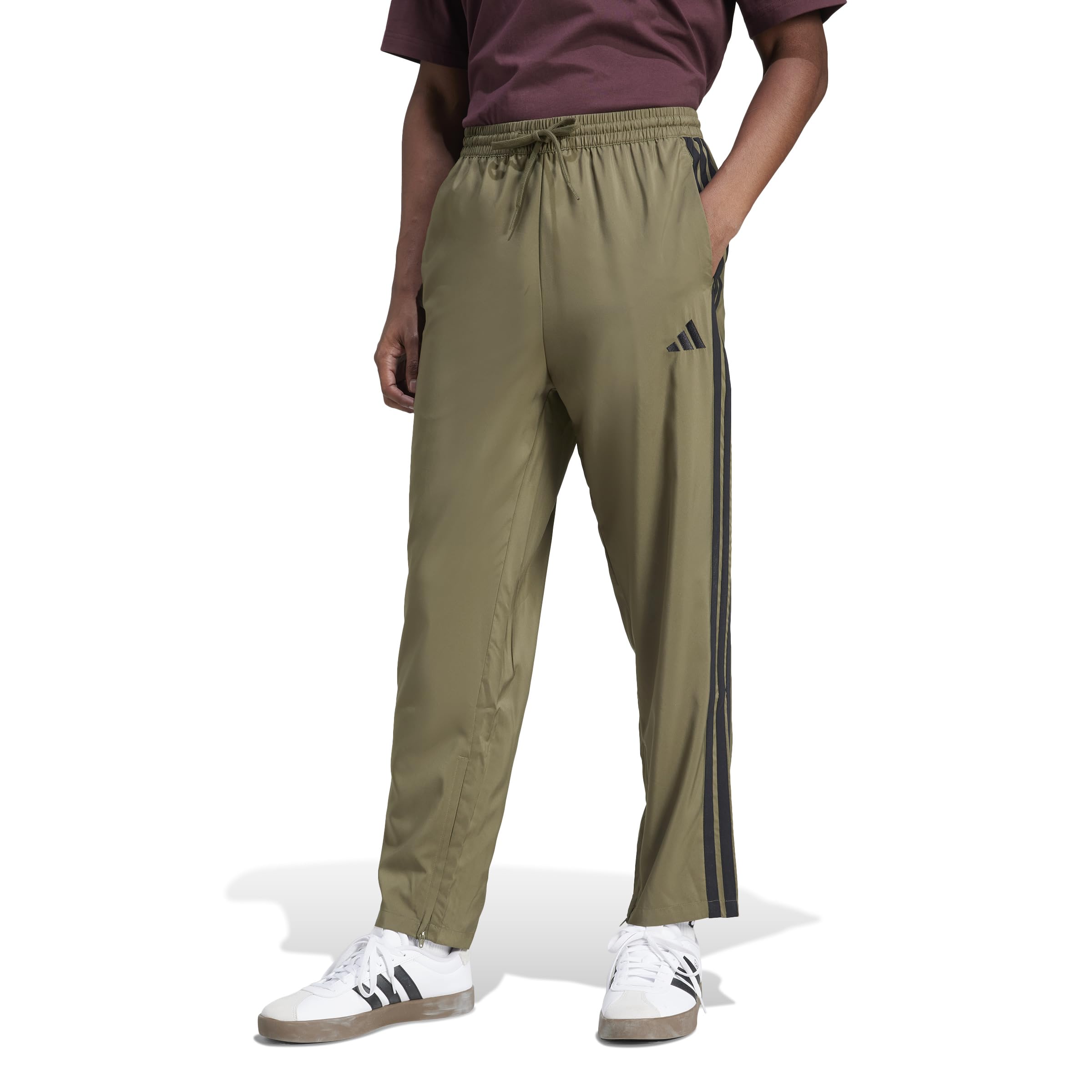 Adidas Men's Essential Three Stripes Stanford Open Hem Trousers