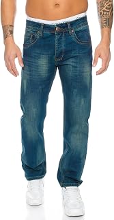 Rock Creek Men's Denim Stretch Regular Fit Jeans Stonewashed