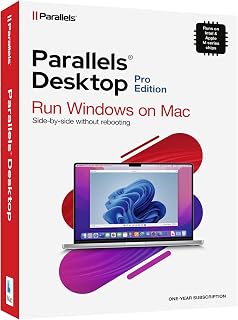 Parallels Desktop 18 for Mac Pro Edition | Run Windows on Mac Virtual Machine Software | 1 Year Subscription [Mac Key Card]
