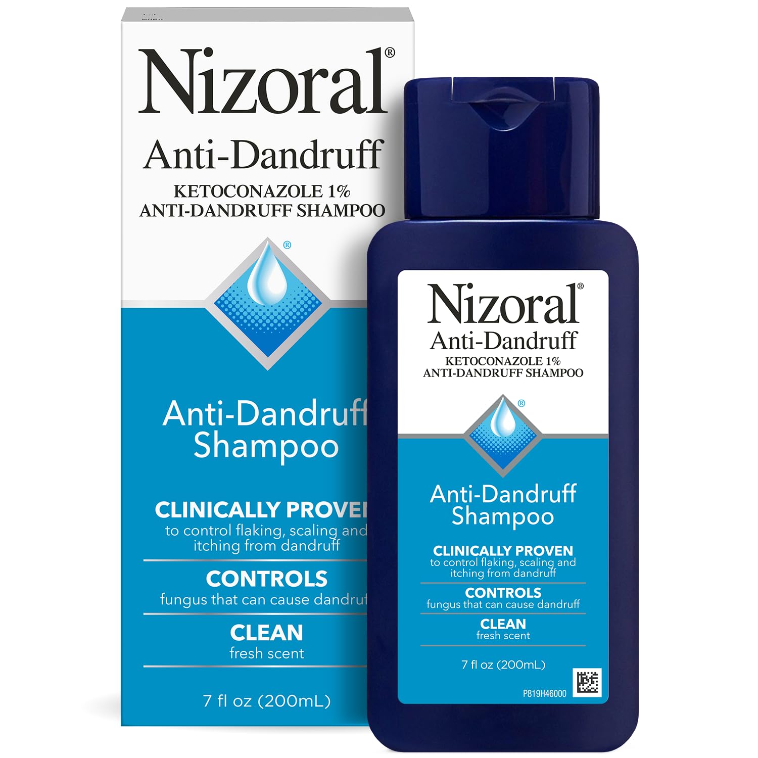 Nizoral Anti-Dandruff Shampoo with 1% Ketoconazole, Fresh Scent, 7 Fl Oz | Anti-