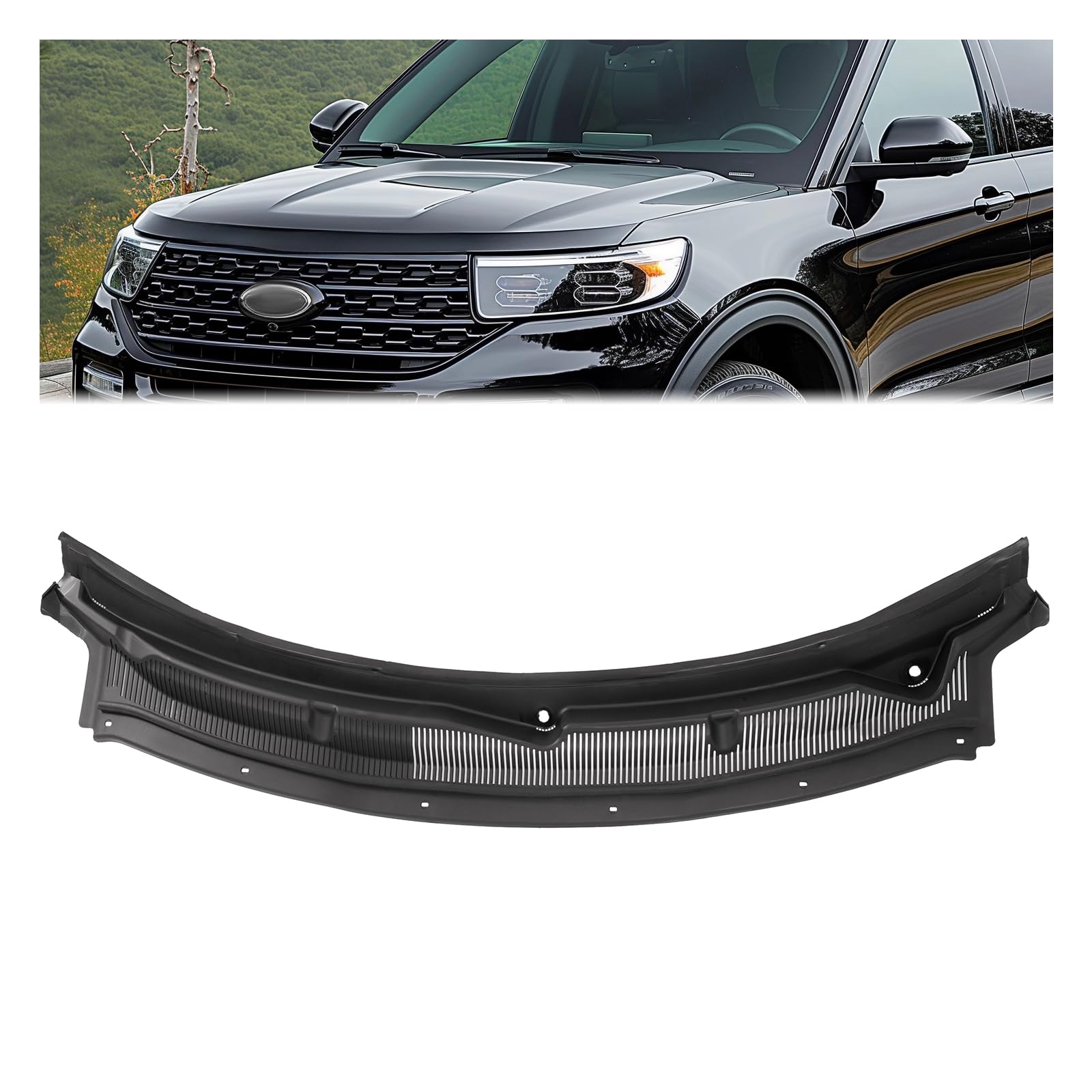 JMTAAT Windshield Wiper Cowl Panel Compatible with 11-19 Ford Explorer | Replace
