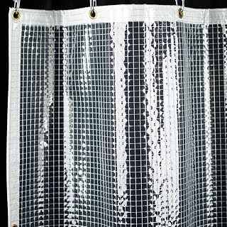 Vinyl Curtain FT14 Extreme Flame Retardant Cold Resistant Yarn Filled PVC 0.5mm Thick ▼Width 78.7 inches (200 cm) ▽Length 126.6 inches (320 cm) JQ7 Size Order Antistatic Weather Resistant UV Protection