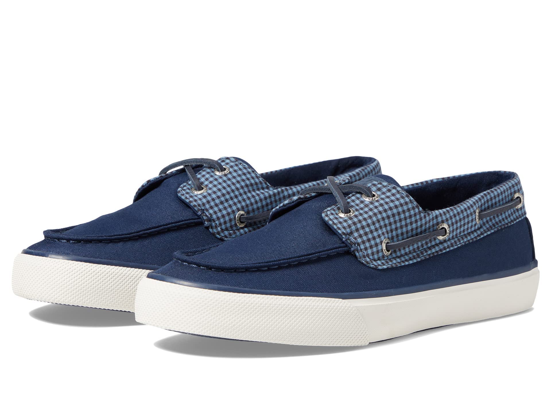 Sperry Men's Bahama II Seasonal Sneaker, Blue Gingham, 8