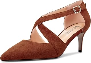 Castamere Women's Half Needle Pointed Heel Pumps Cross Strap Sexy Classic 6.5 cm Heels