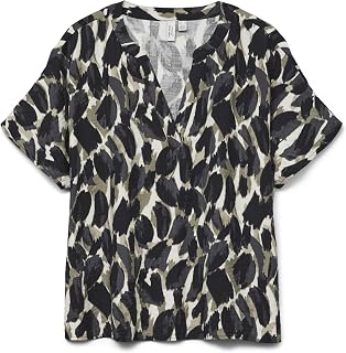 VERO MODA Vmfanini S/S Women's V-Neck Top WVN BTQ Ga