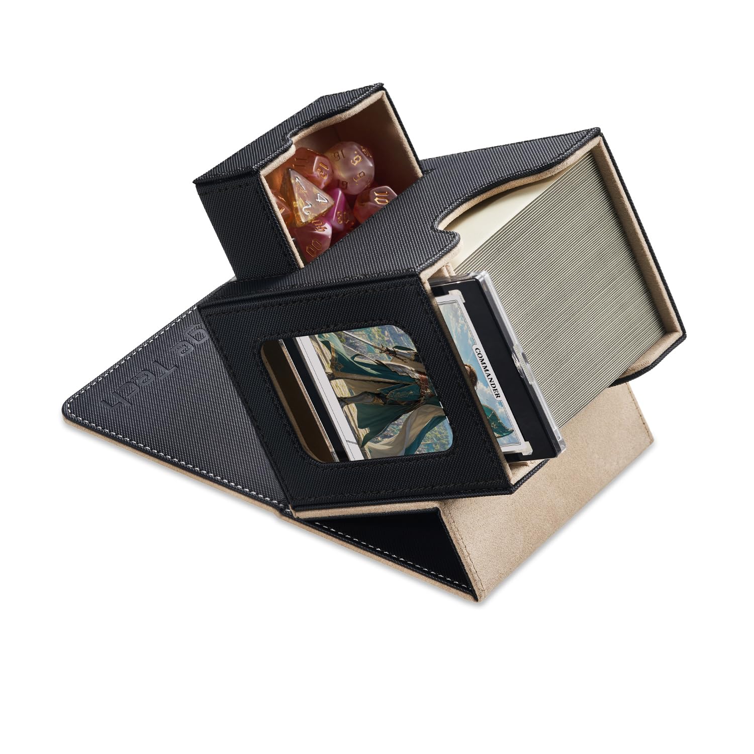 Mage Tech Commander Deck Box for MTG - Patented Design, Commander Display, Fits 