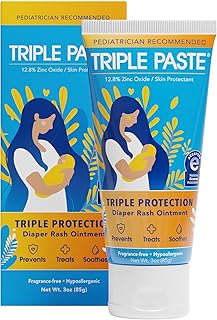 Triple Paste Diaper Rash Cream, Zinc Oxide Baby Ointment, 3 oz | Zinc oxide daily diaper rash cream helps treat, soothe and prevent rash; hypoallergenic pediatrician-recommended brand.